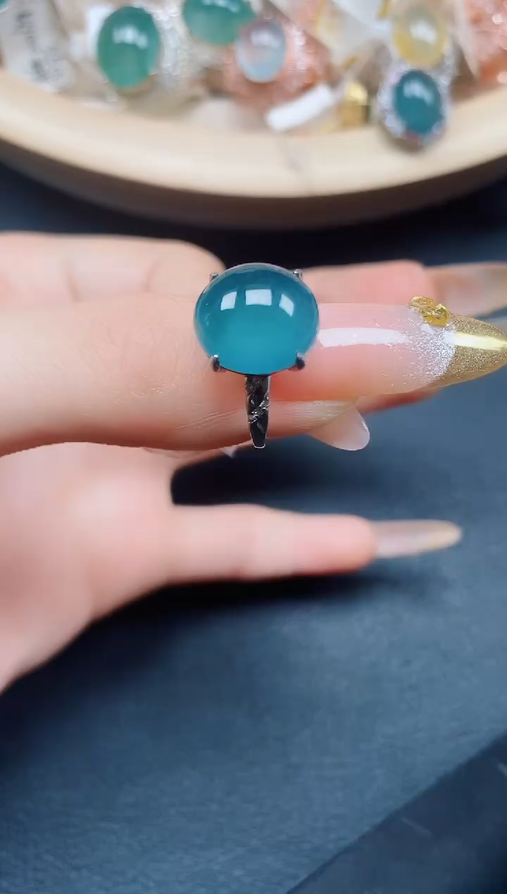 【闪购商品】翡翠戒指银S925镶嵌翡翠