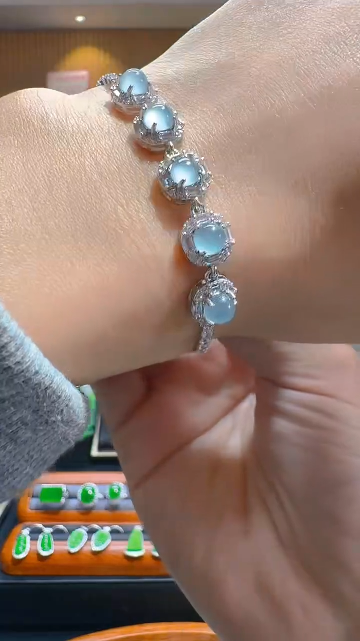 【闪购商品】翡翠手链未镶嵌天然A货翡翠