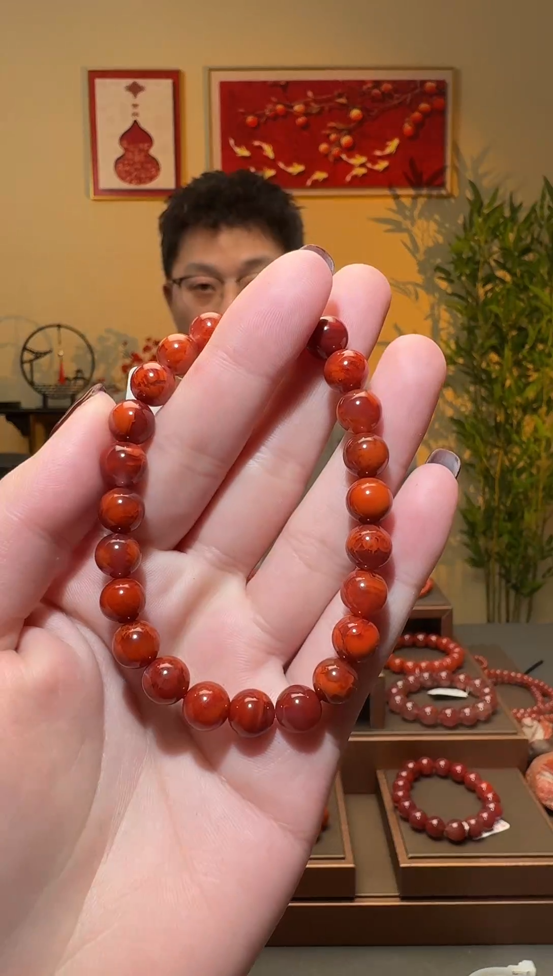 【闪购商品】南红玛瑙手串未镶嵌一条约8mm 多样性发货