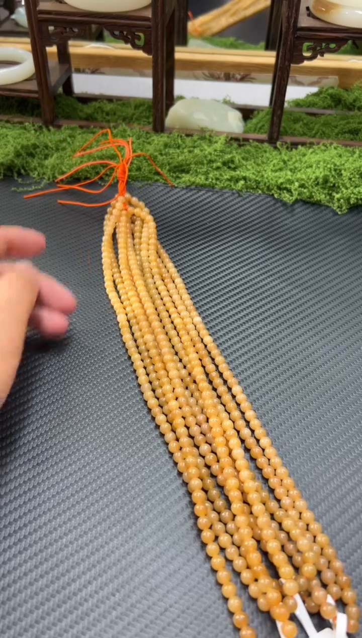 项链未镶嵌和田玉且末金山微色差卡6长链多样性发货拍一发一