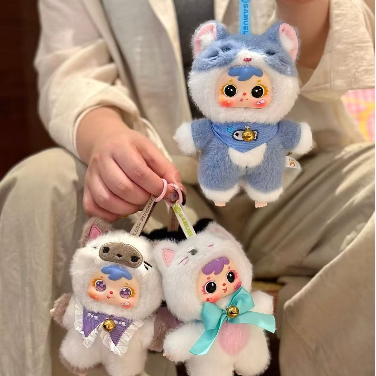 《猫猫聚会跳伞》娃三岁新品潮玩盲盒小熊小兔大体礼物