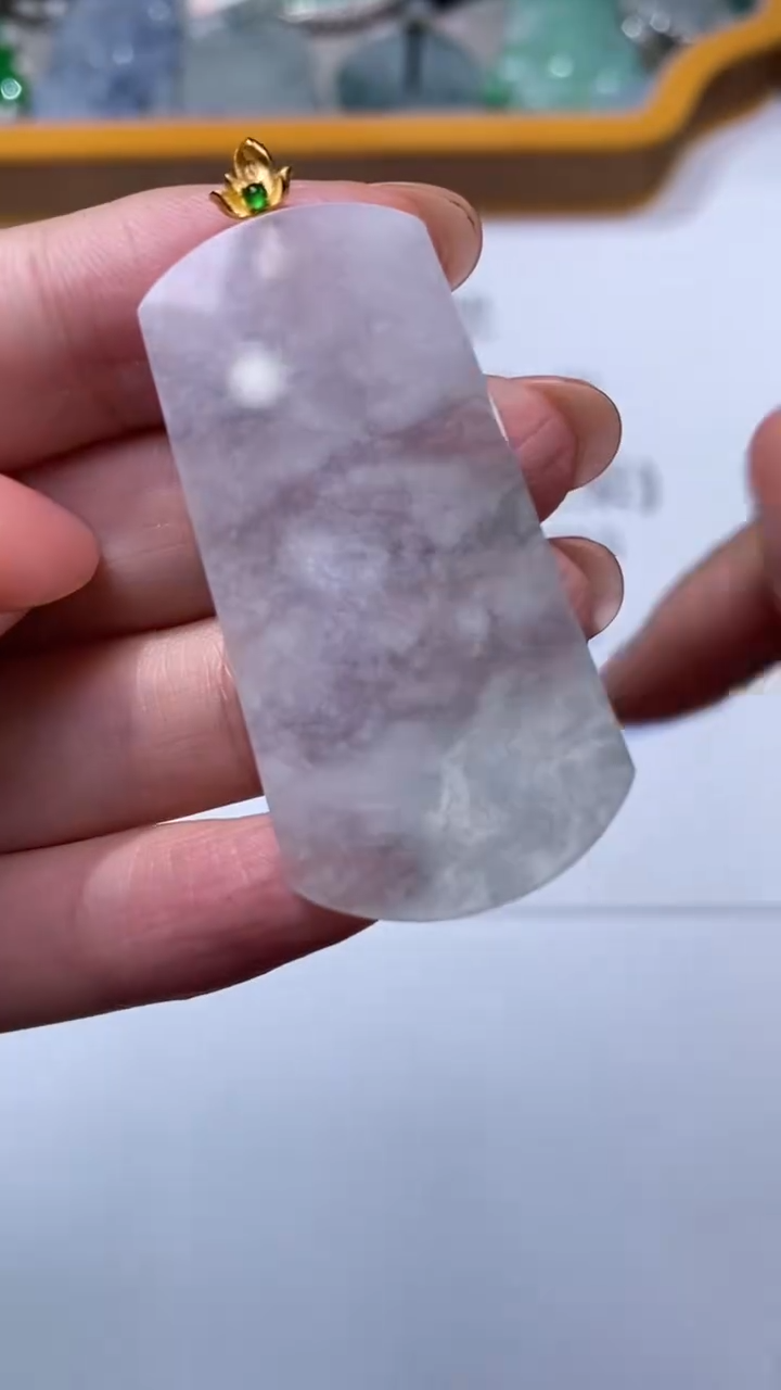 18K金镶嵌挂件翡翠306724