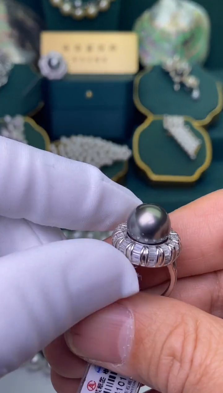 【闪购商品】海水珍珠戒指银S925镶嵌11-12