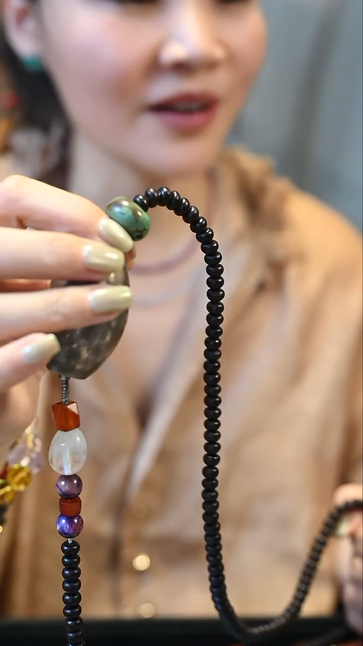 玛瑙/玉髓颈饰足银镶嵌清*花定向 清色花