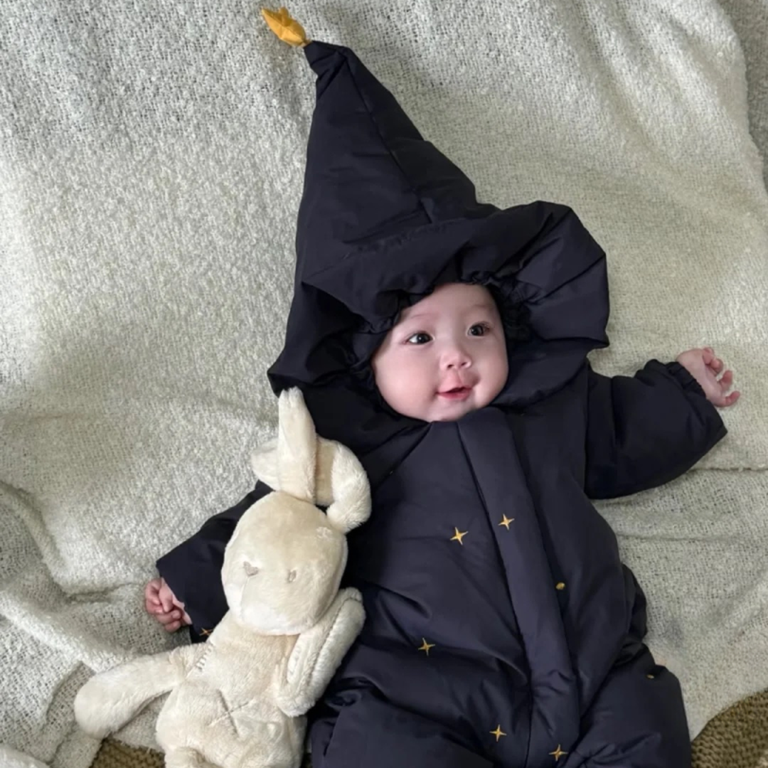 婴幼儿星星款爬爬服羽绒服儿童男女宝宝加厚时尚宝宝羽绒服婴童