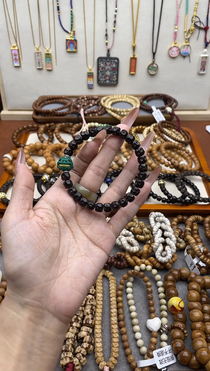 手串椰蒂印尼椰蒂8mm雕刻无相奶酪手串搭恶僧