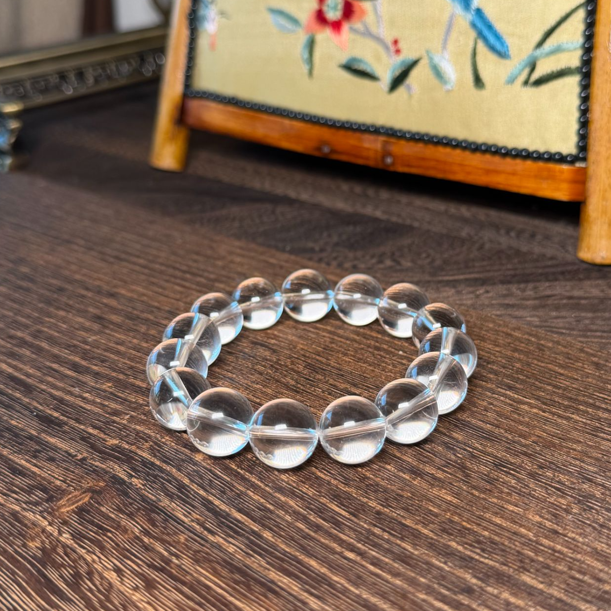 毕业级天然双A白水晶手串