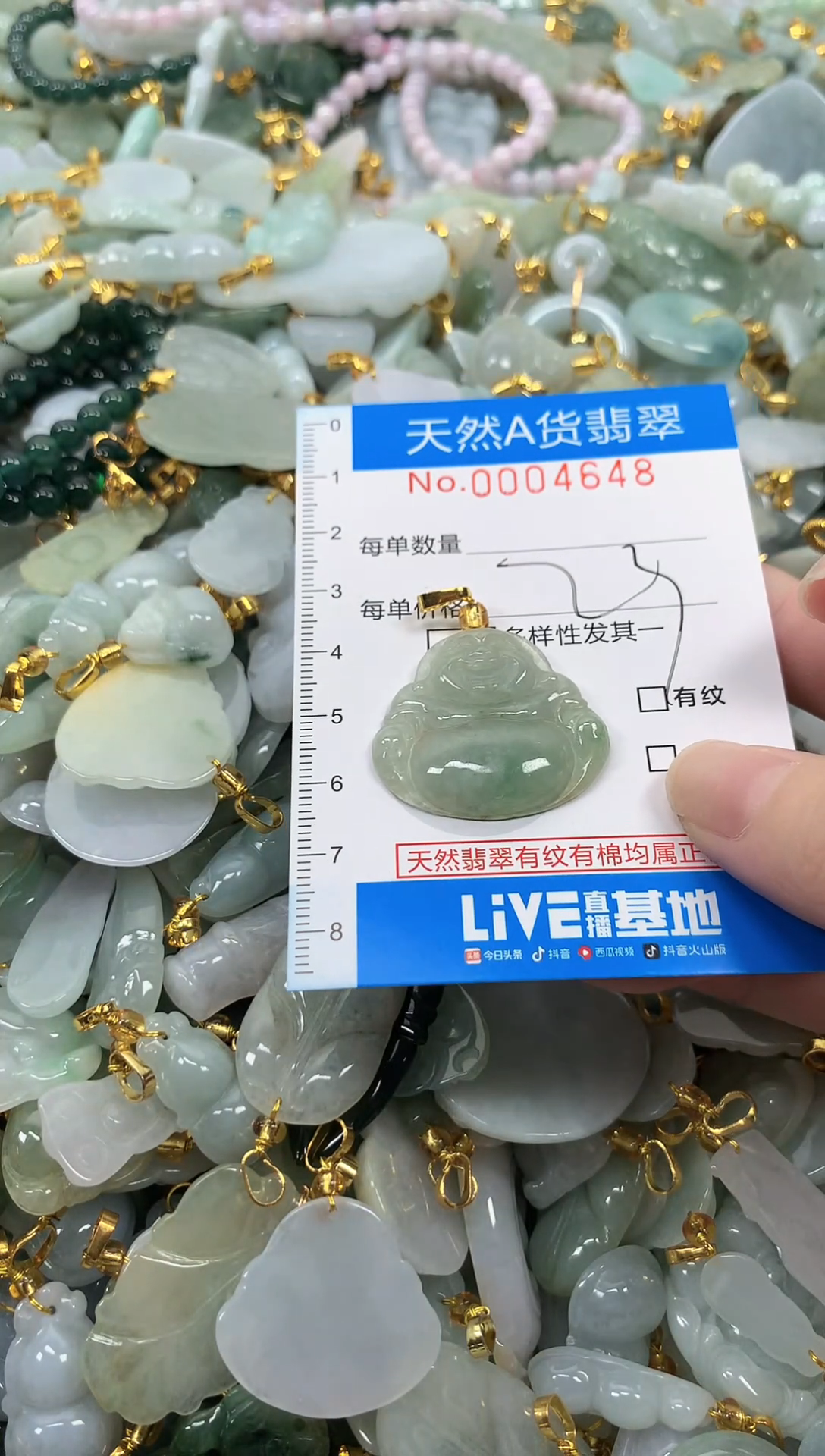 颈饰未镶嵌翡翠净货挂件-4648