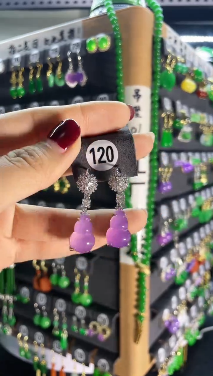 【闪购商品】翡翠耳饰银S925镶嵌120.....