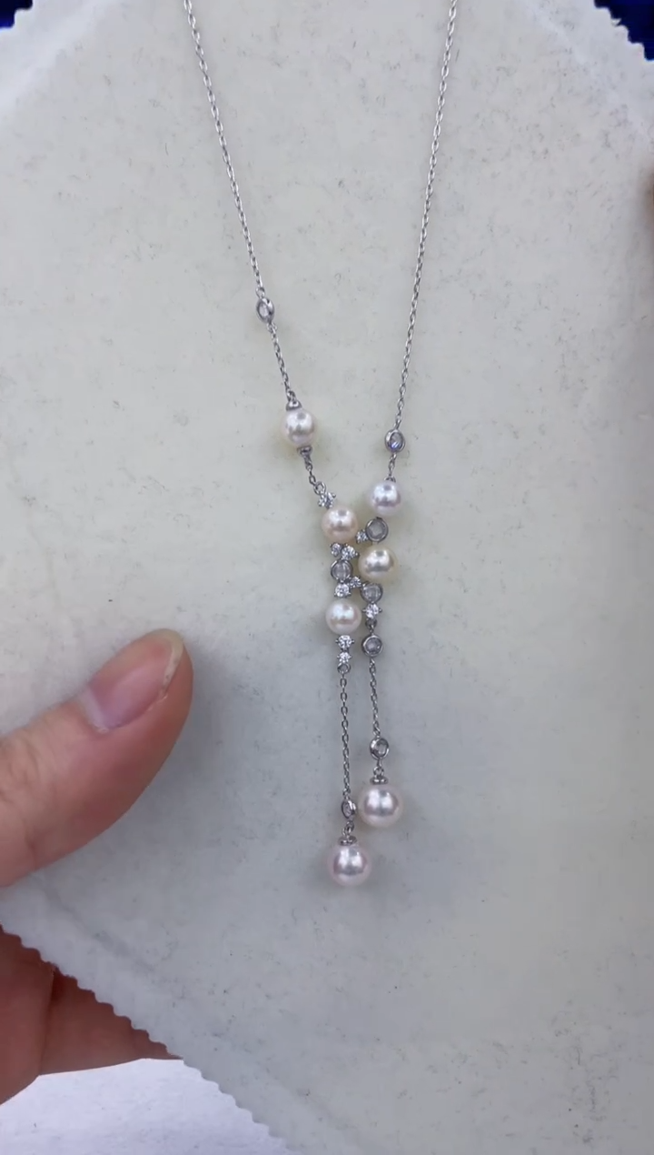 颈饰银S925镶嵌海水珍珠  