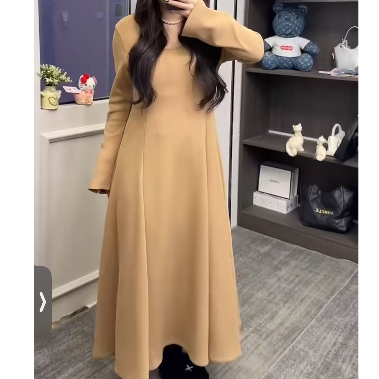 现货加绒冬季新款连衣裙