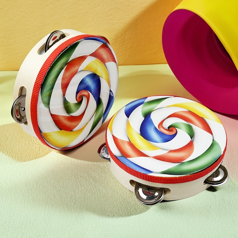 【粤粤妈专属】奥尔夫早教棒棒糖鼓手鼓拍拍鼓打击乐器音乐教具