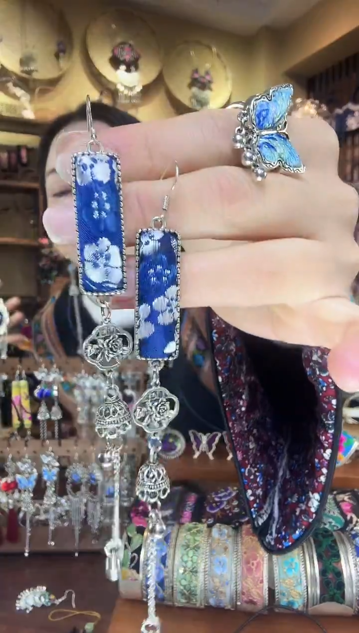 刺绣非遗刺绣民族风耳环