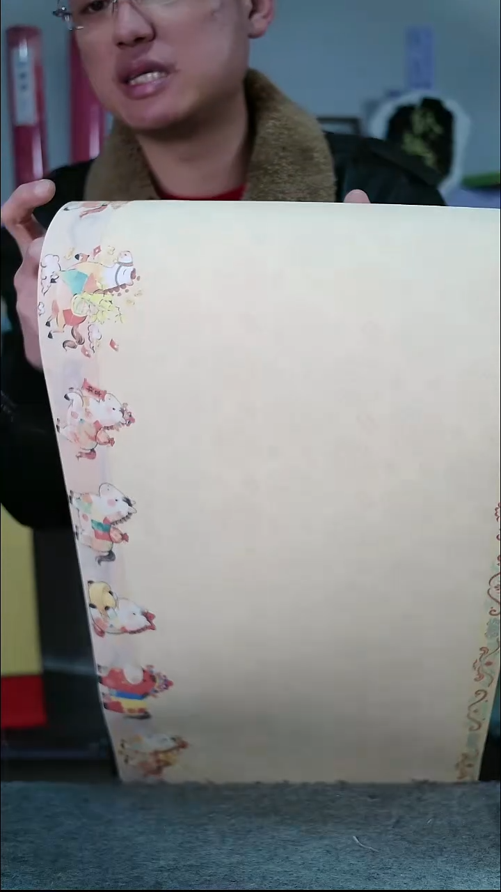 120g加厚蜡染涂层纸 锦马识途款 34*15m 正品一卷