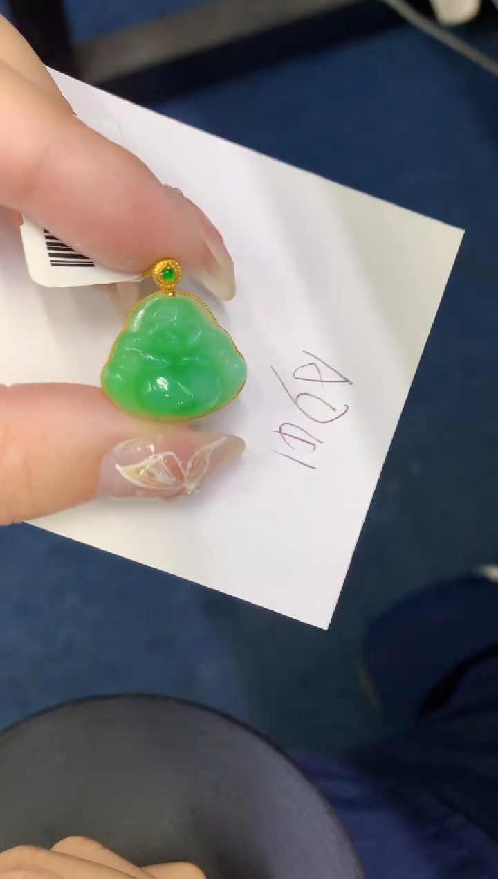 【闪购商品】翡翠颈饰18K金镶嵌00000000000