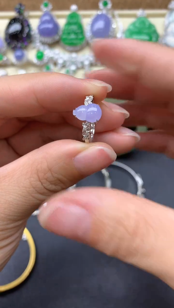 【闪购商品】翡翠戒指18K金镶嵌411-中国好珍宝