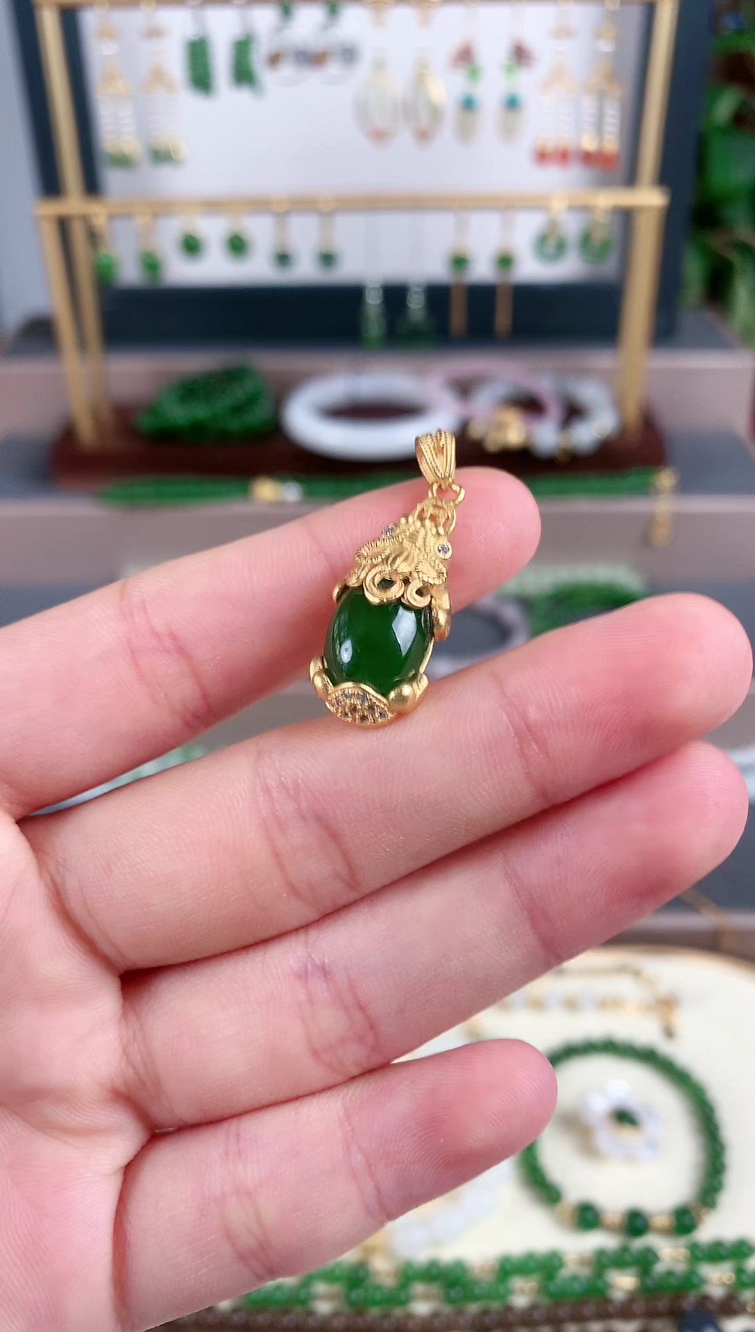 吊坠(不含链)银S925镶嵌和田玉1