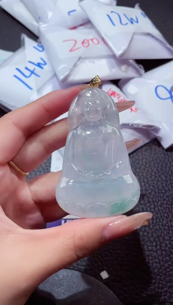 颈饰18K金镶嵌翡翠557