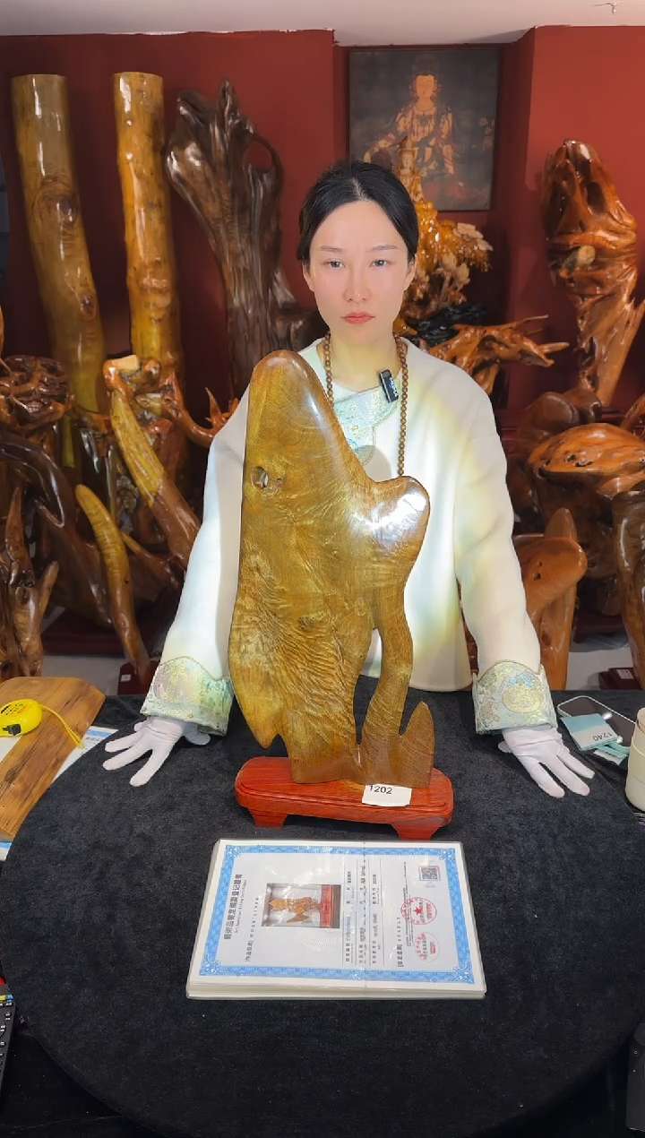 金丝楠金丝楠木随形孤品摆件1202