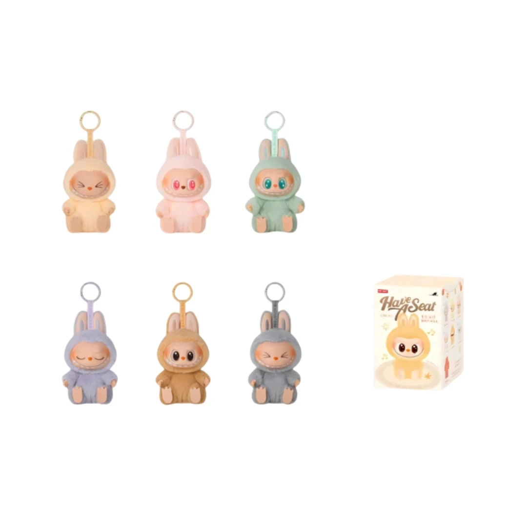 坐坐派马卡龙二代搪胶脸毛绒挂件公仔玩具2代盲盒