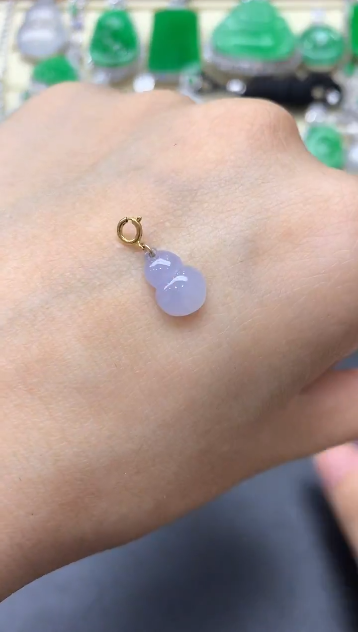 颈饰18K金镶嵌翡翠209-中国好珍宝