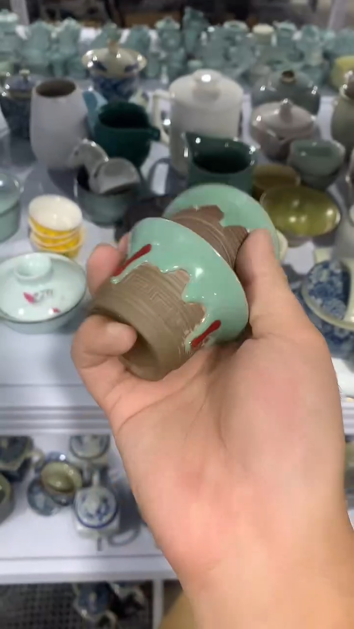 茶具【清！一件不留】汝窑、茶壶盖碗茶杯主人杯微矿点