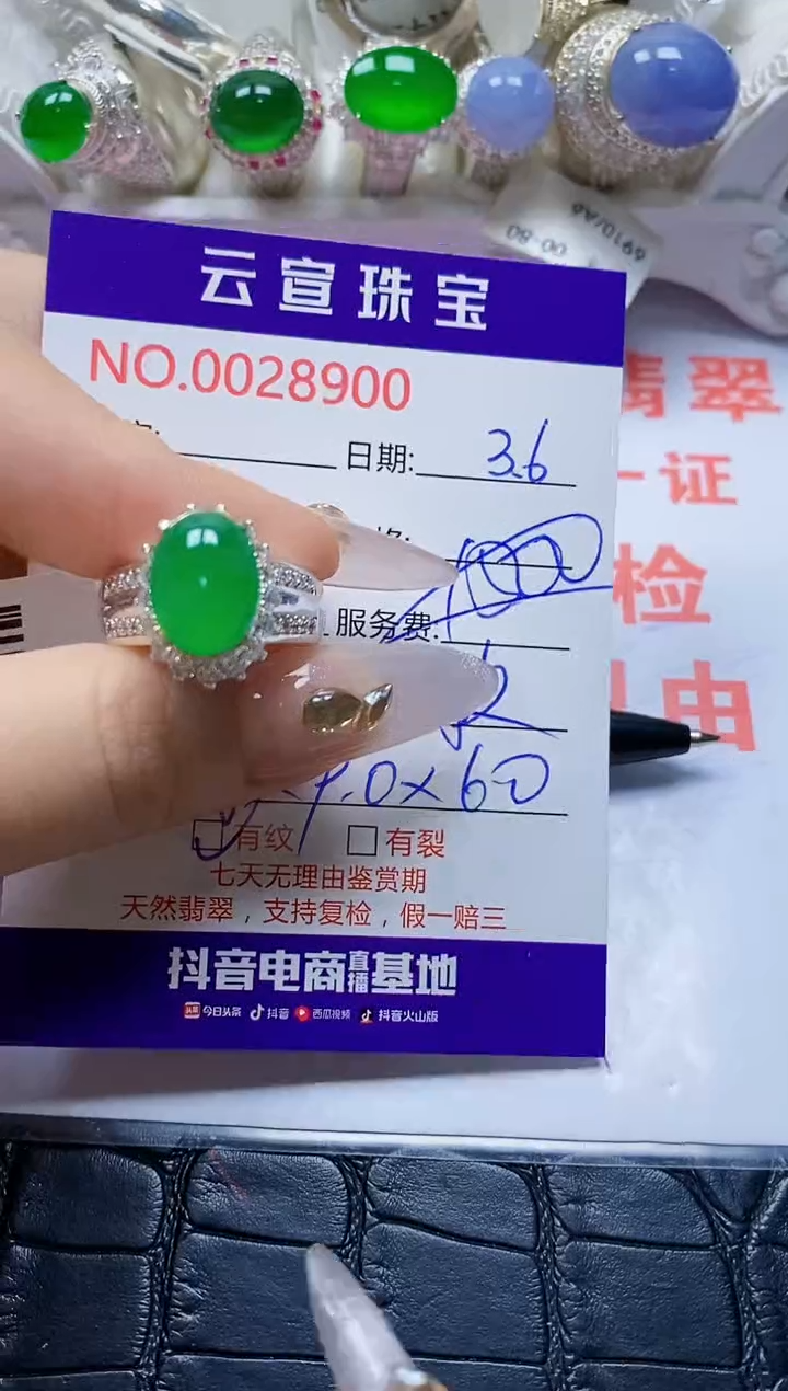 【闪购商品】翡翠戒指未镶嵌/89000000