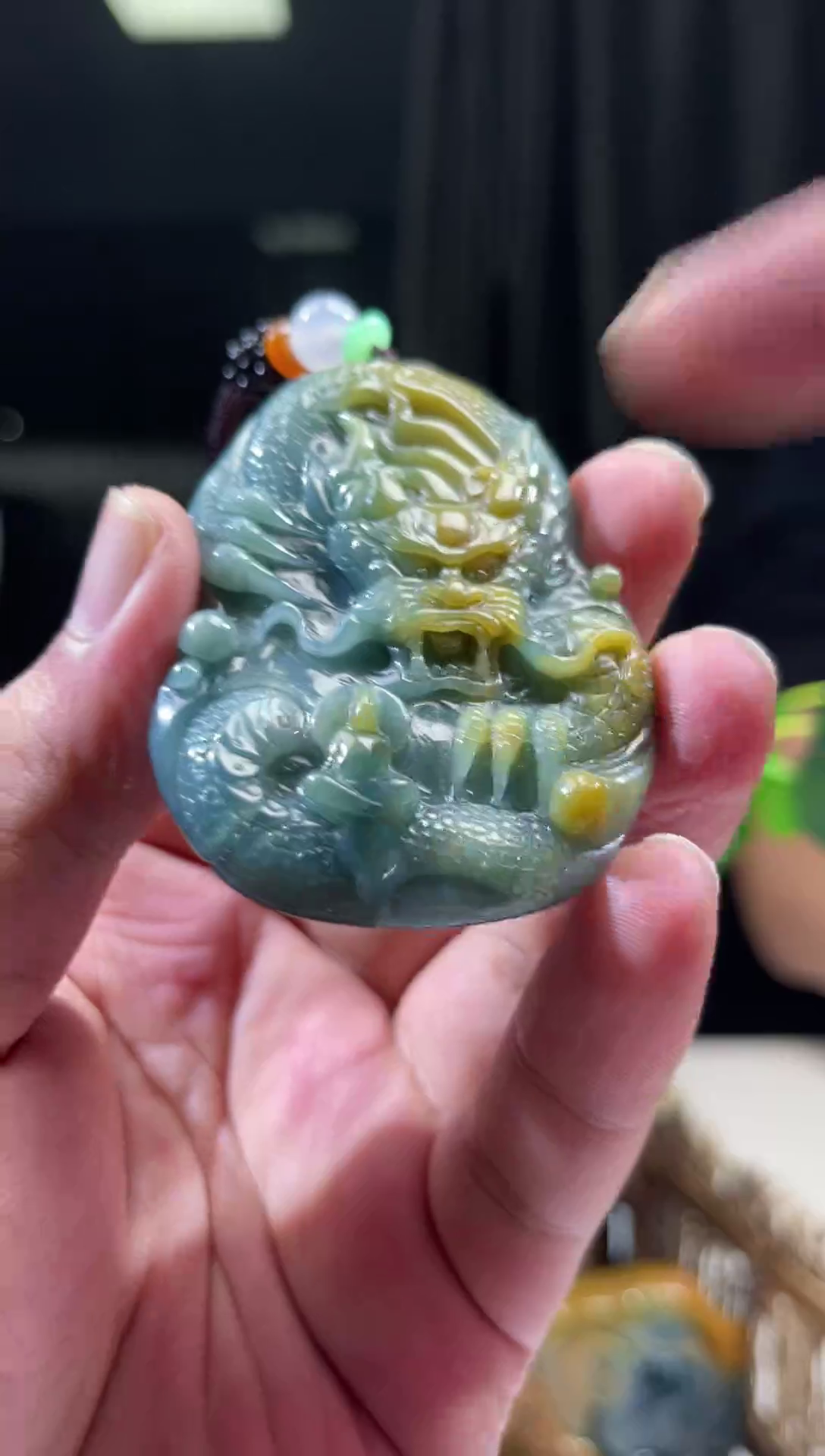 【闪购商品】翡翠颈饰未镶嵌天然翡翠（多样性发）龙牌