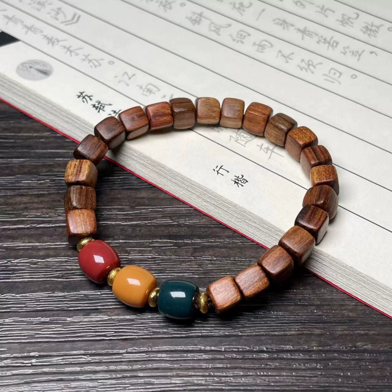 黑花梨手串（方块）7mm-LQ132