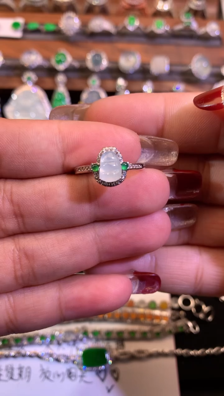 【闪购商品】翡翠戒指未镶嵌缅甸天然A货翡翠