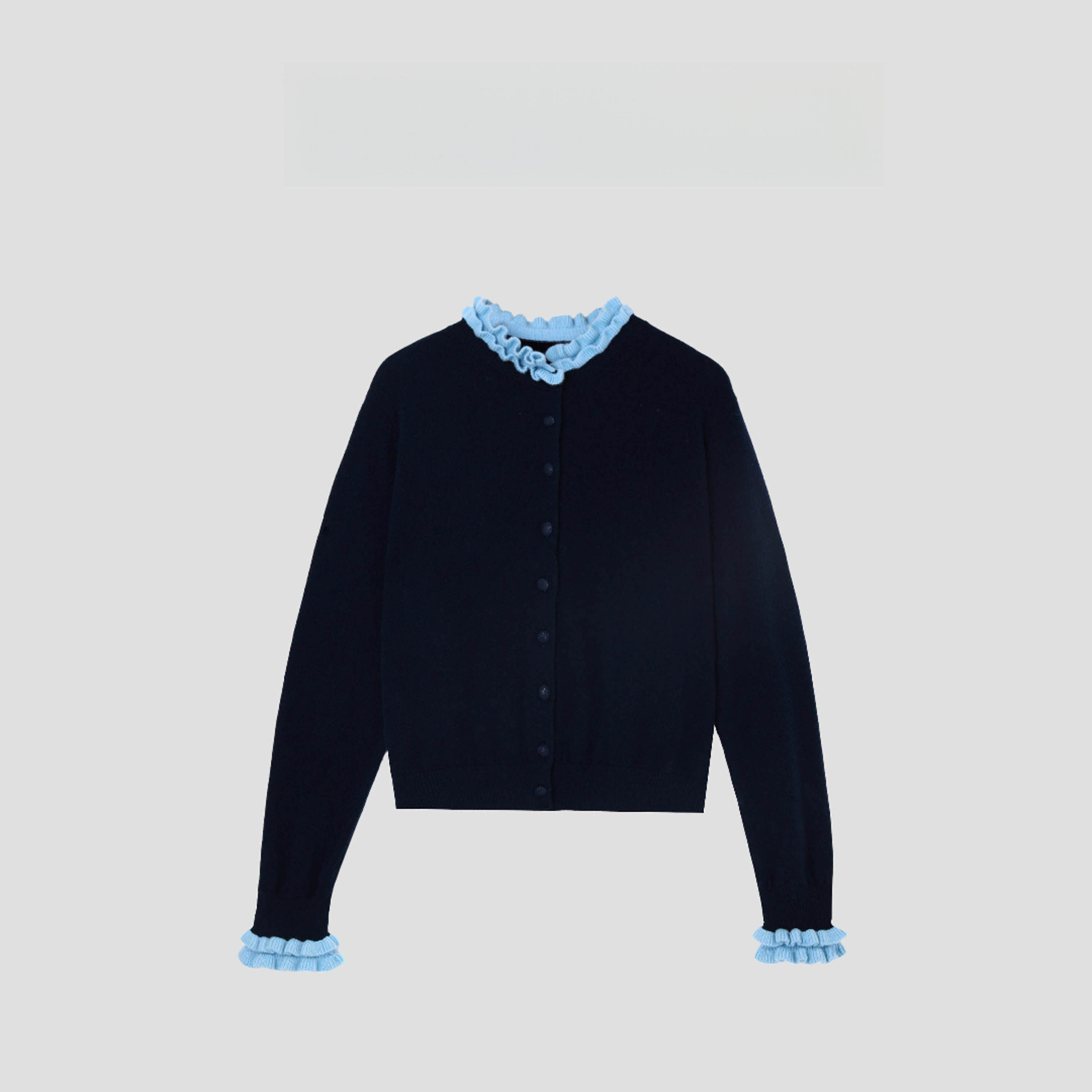 2025新款花开富贵~花边领针织开衫休闲风毛针织上衣女H8-52