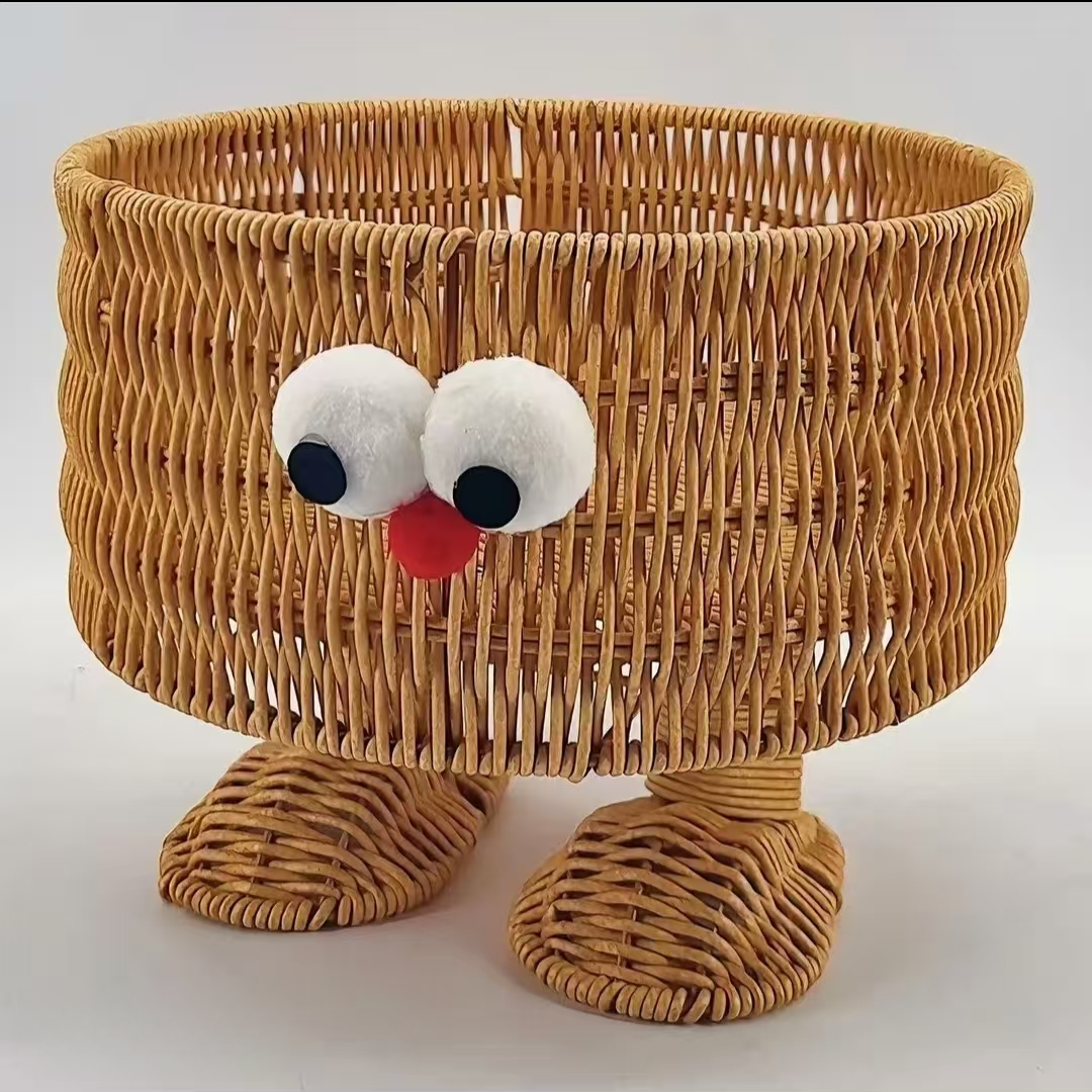 H2创意可爱卡通小鸡收纳篮水果零食杂物桌面收纳客厅家用25*20