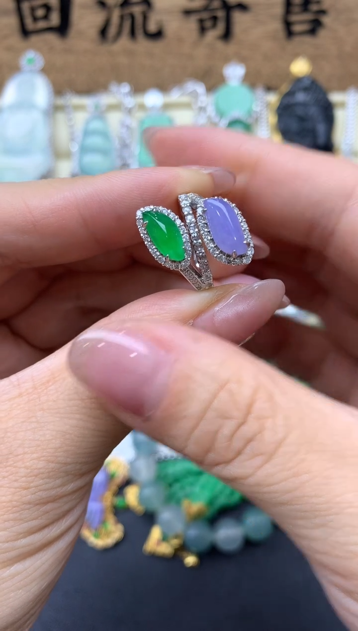 【闪购商品】翡翠戒指18K金镶嵌477-中国好珍宝