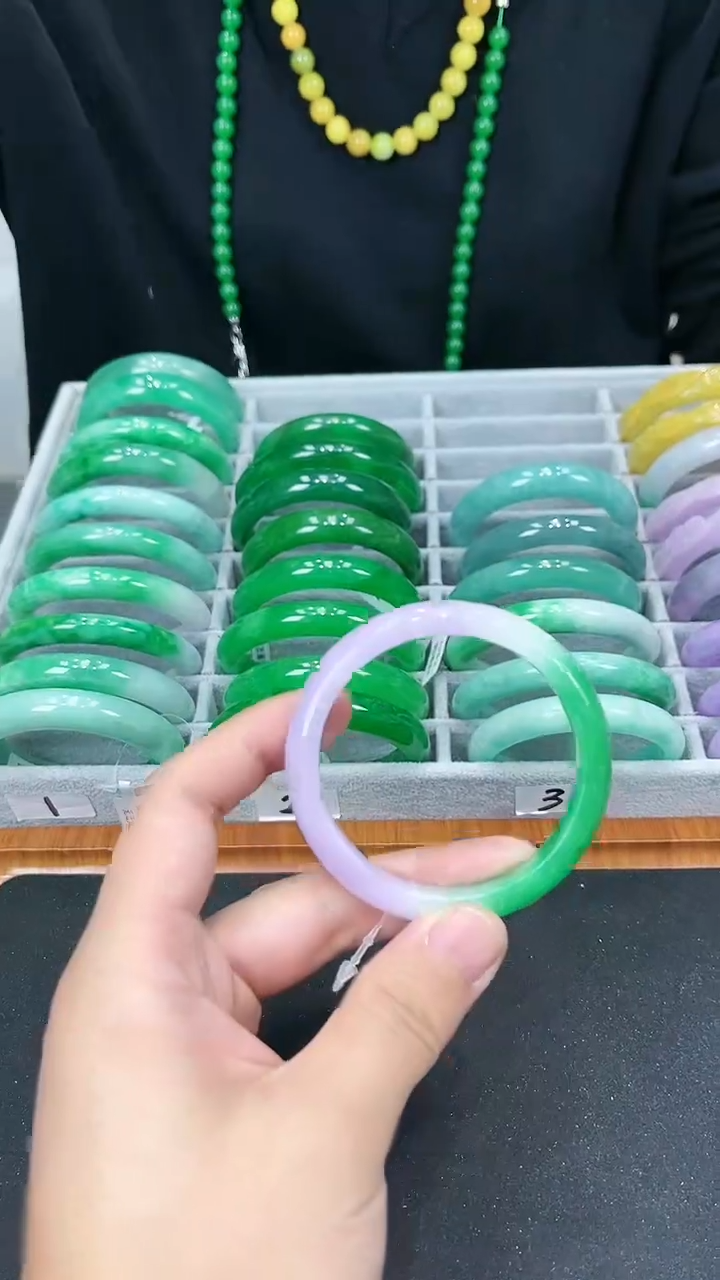 【闪购商品】砖雕H54 春带彩手镯 圈口56.6