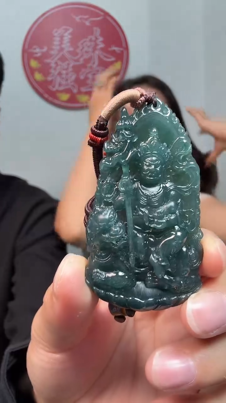 颈饰未镶嵌翡翠4319天然珠宝财神带绳多样性发一个