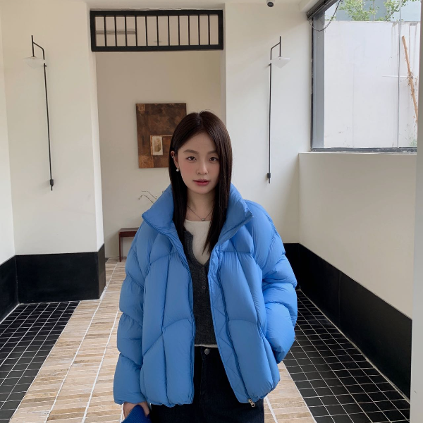 连帽短款时尚韩版新国标90白鸭绒冬季羽绒服过膝外套88107