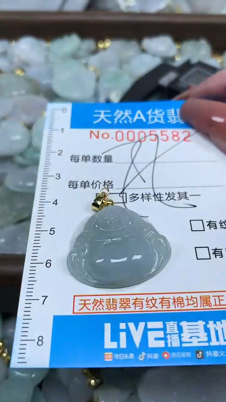 翡翠未镶嵌颈饰净货挂件-5582