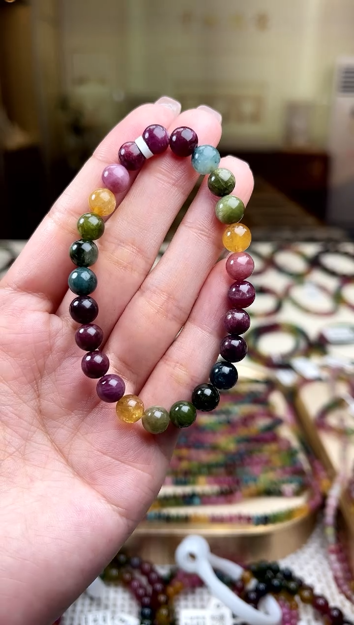 【闪购商品】/未镶嵌碧玺7mm+碧玺单圈多样性发货