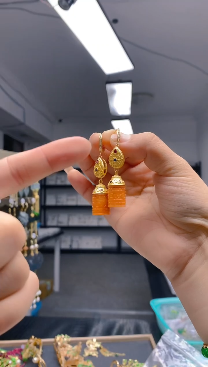 【闪购商品】翡翠耳饰合金0218翡翠耳钩