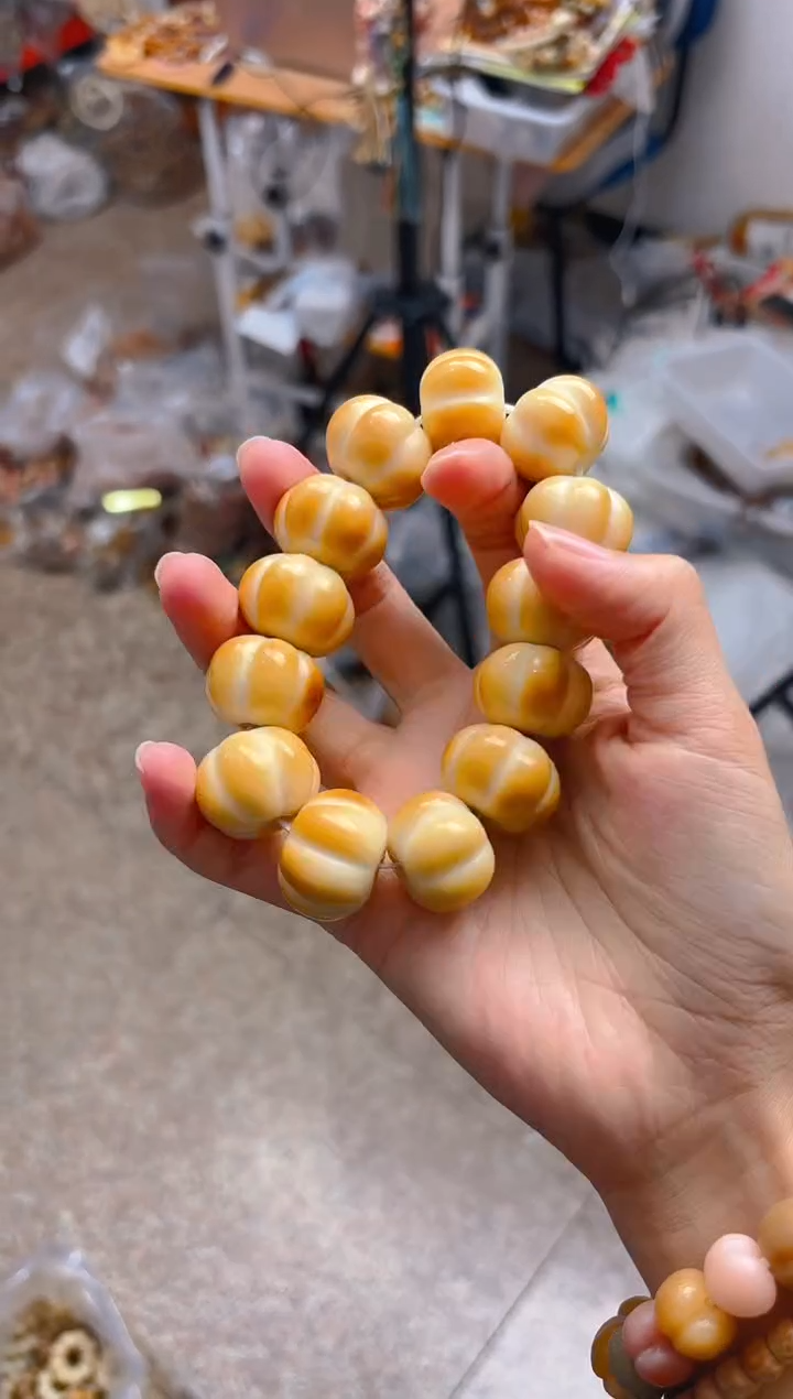 吊坠菩提根/象牙果大卡南瓜单圈手串