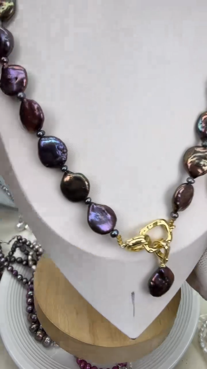 颈饰银S925镶嵌淡水珍珠1