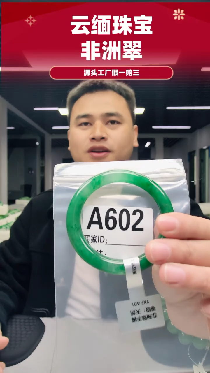 未镶嵌手镯石英质玉（非洲翠）56圈口A602
