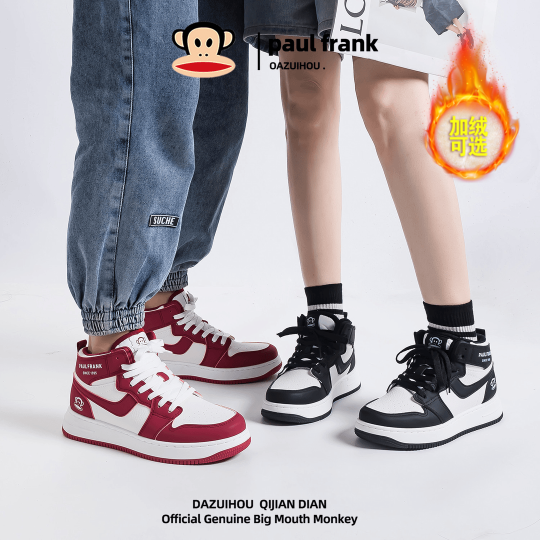 大嘴猴爆款高帮板鞋男女款2025秋季新款休闲鞋百搭小众情侣运动鞋