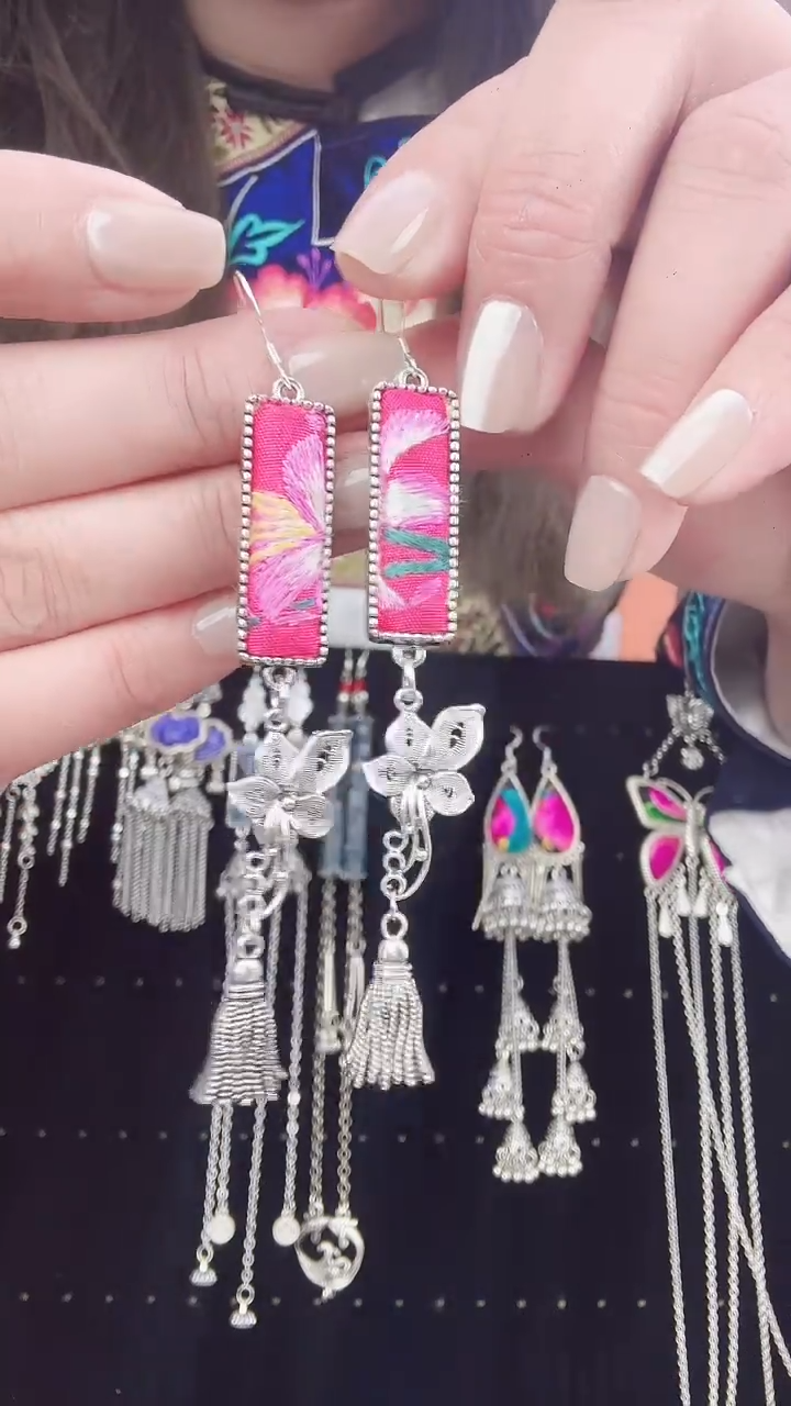 【闪购商品】织绣非遗手工耳环