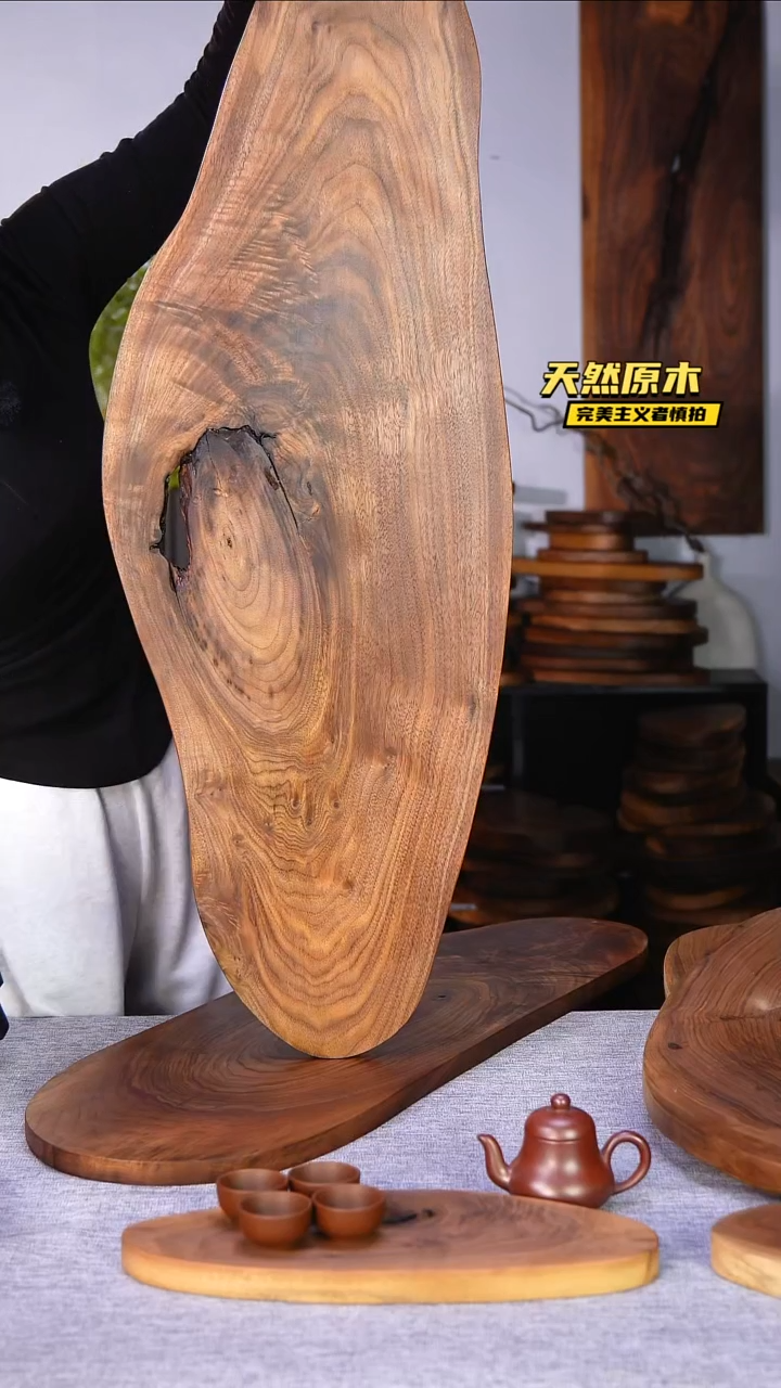 木北美黑胡桃原木.干裂疤结不属于商品质量问题完美主义者慎拍