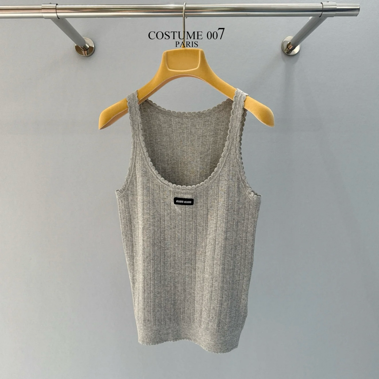 Costume007（明星同款）25S新款修身提花背心针织衫上衣女