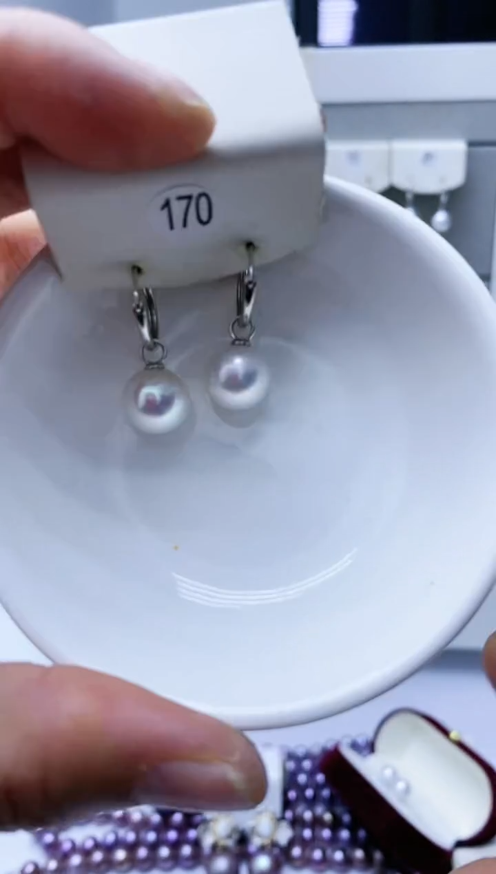 【闪购商品】淡水珍珠耳饰银S925镶嵌170