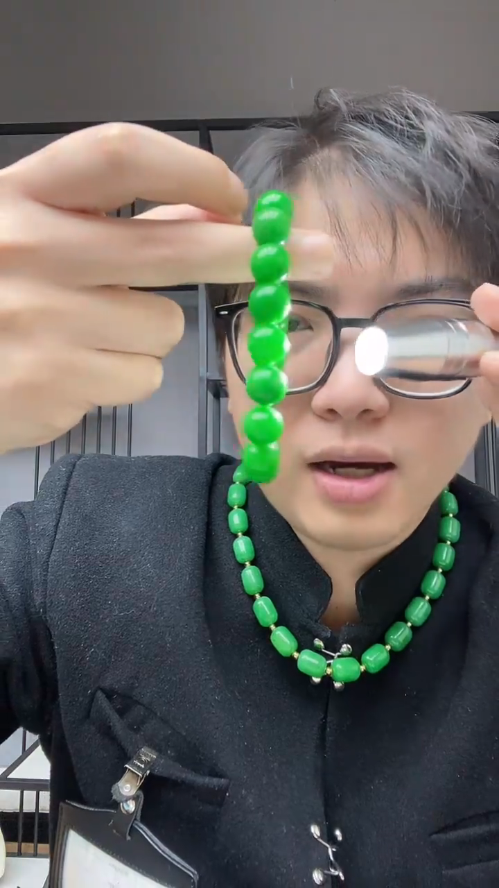 【闪购商品】翡翠颈饰合金手串12mm