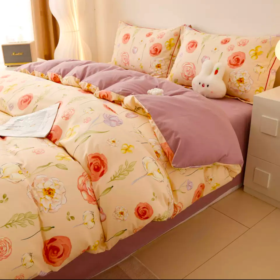 （341）1.8米四件套 爱家高端纯棉亲肤   盛情牡丹