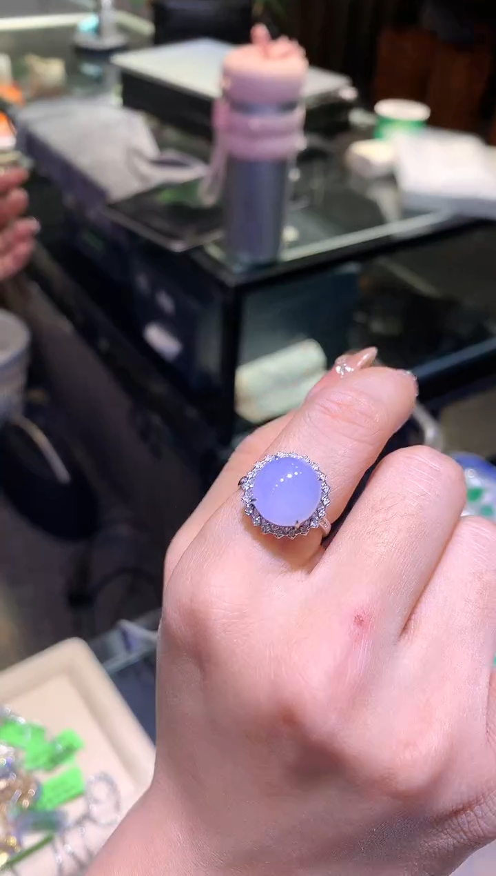 【闪购商品】翡翠吊坠(不含链)18K金镶嵌戒指